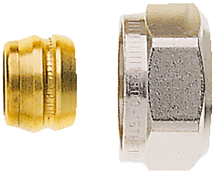 Heimeier Klemmverschraubung für Kupfer-/Präzisionsstahlrohr 16mm, vernickelt, M 24x1,5 (3800-16.351)