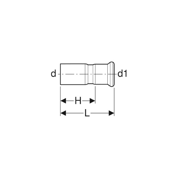 Geberit Mapress C-Stahl Reduktion mit Einschubende 35 mm x 28 mm (22313), Bild 7