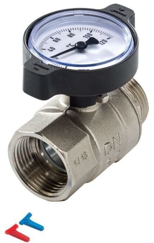 Tece Kugelhahn mit Thermometer, RP1"xR1" (77381008)