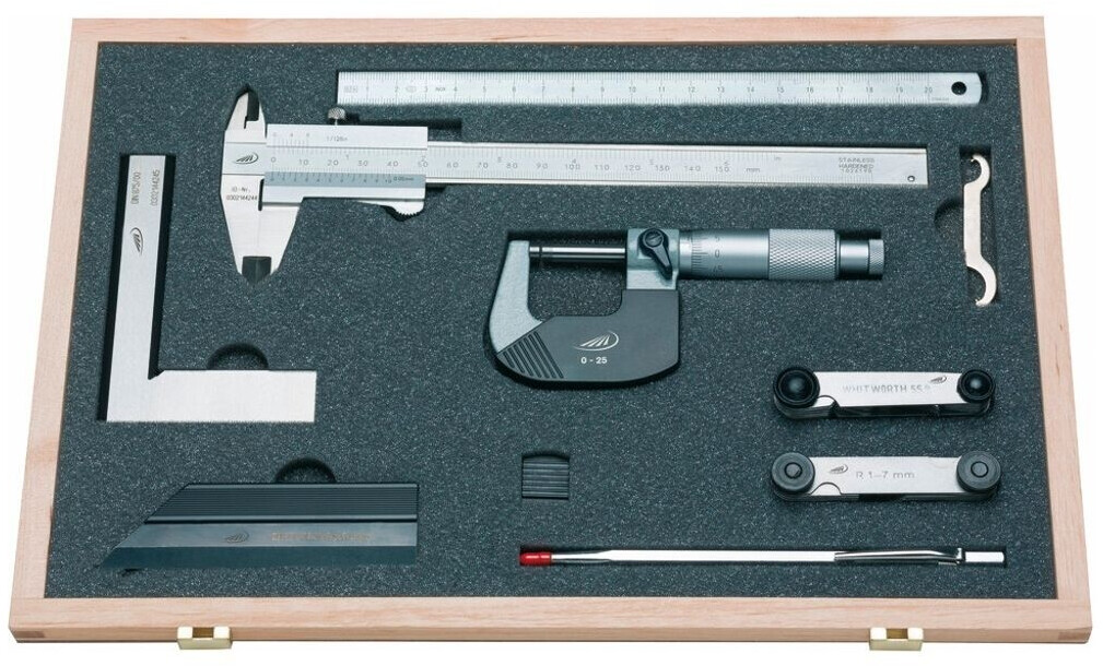 Helios-Preisser Measuring Tool Set 8-piece Analog with Duo-Fix (0212520)