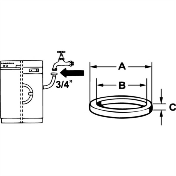 Cornat Schmutzfangsieb für 3/4" Überwurfmutter (TEC380121), Bild 2