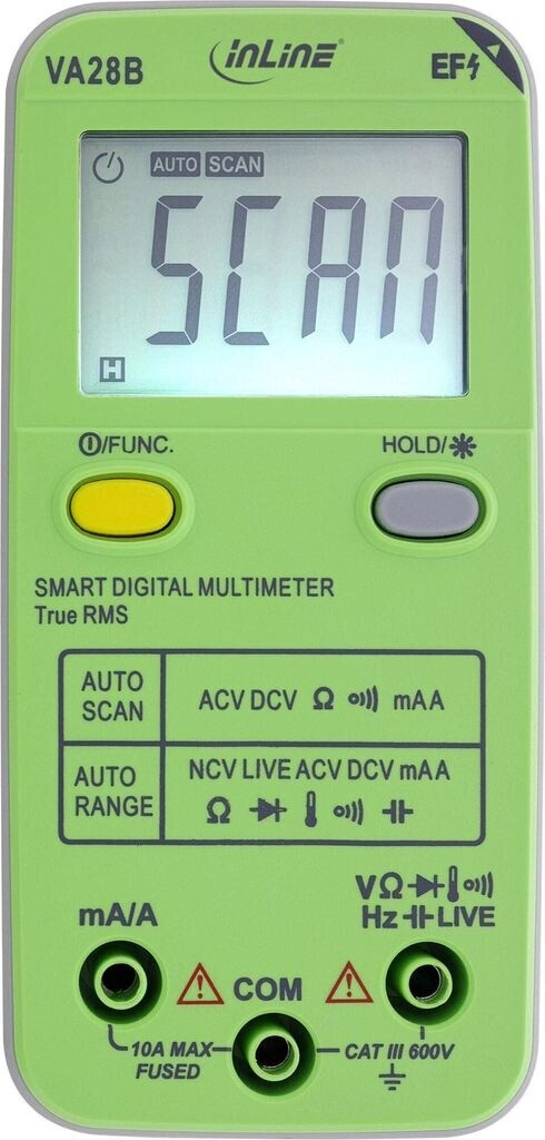 InLine Multimetro con auto-range e scansione automatica, formato tascabile (43117B)