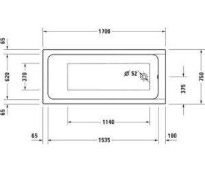 Duravit D-Code Rectangular Bathtub white (700671000000000)