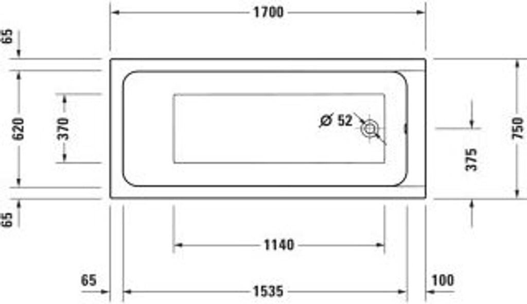 Duravit D-Code Rectangular Bathtub white (700671000000000)
