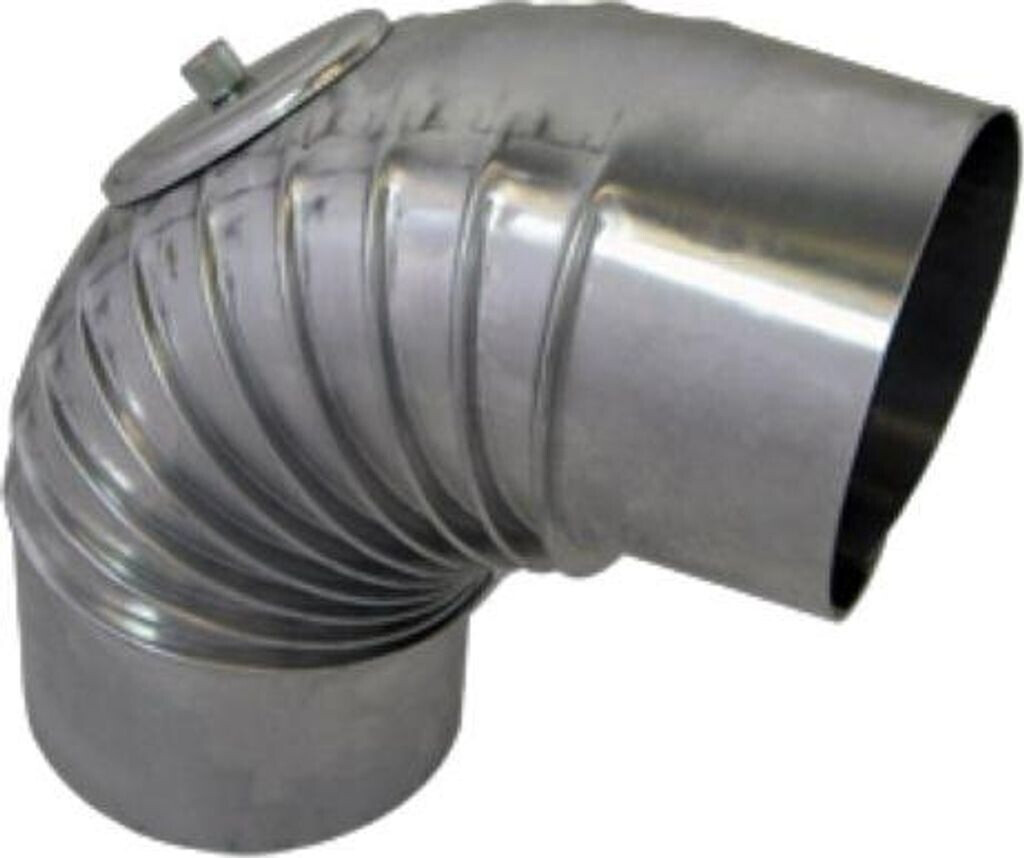 Bertrams Aluminum bend 90° ribbed with control closure (14BG90-90KV)