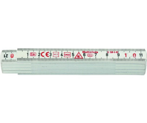 Hultafors Plastic folding rule 1m x 13mm white (480387)