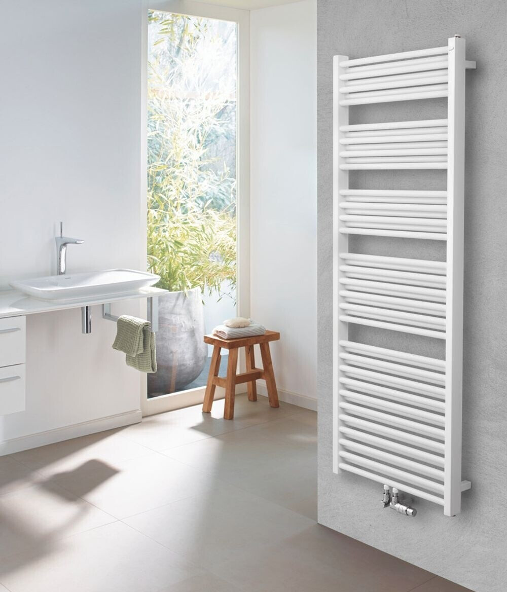 Zehnder Zeno design bathroom radiator for hot water or mixed operation white (ZZ600360B100000)