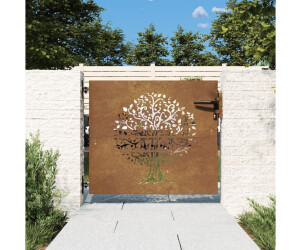 vidaXL Gartentor Cortenstahl Baum-Design (153208)