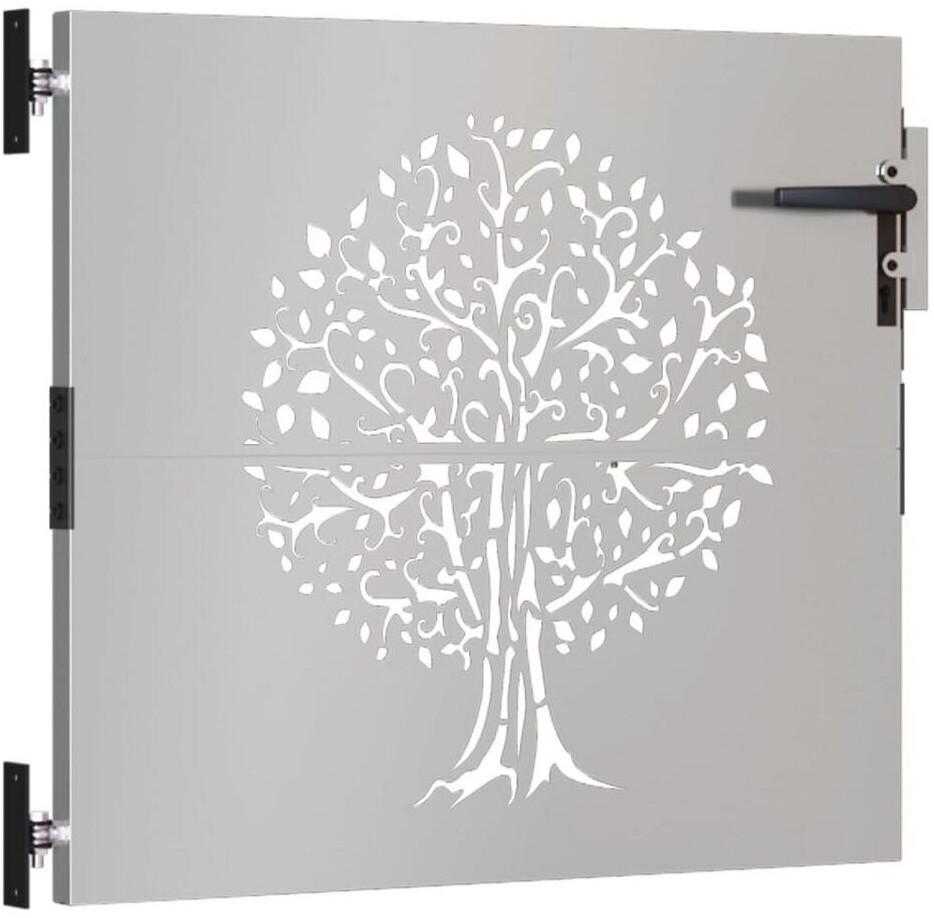 vidaXL vidaXL Garden Gate Corten Steel Tree Design (153208) - back view