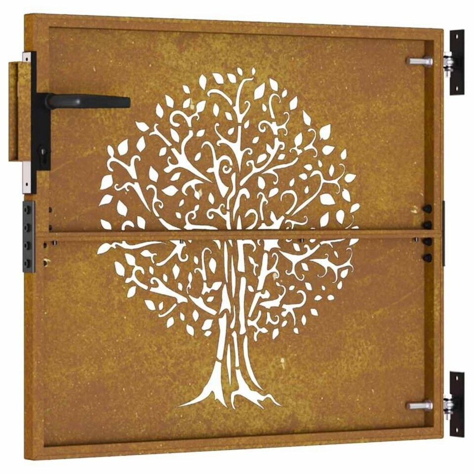 vidaXL vidaXL Garden Gate Corten Steel Tree Design (153208) - alternate view