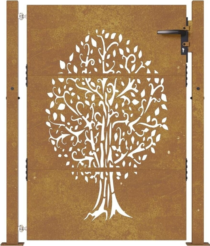 vidaXL vidaXL Garden Gate with Tree Design in Corten Steel (153217) - Product image 1 of 12