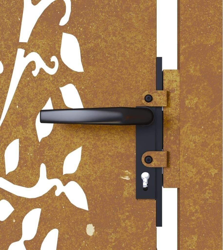 vidaXL vidaXL Puerta de Jardín con Diseño de Árbol en Acero Corten (153217) - view 9