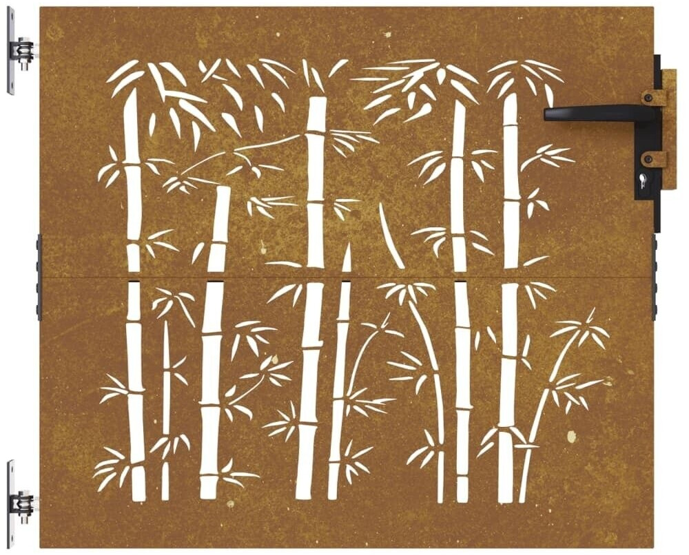 vidaXL vidaXL Garden Gate Corten Steel Bamboo Design (153233) - Product image 1 of 12