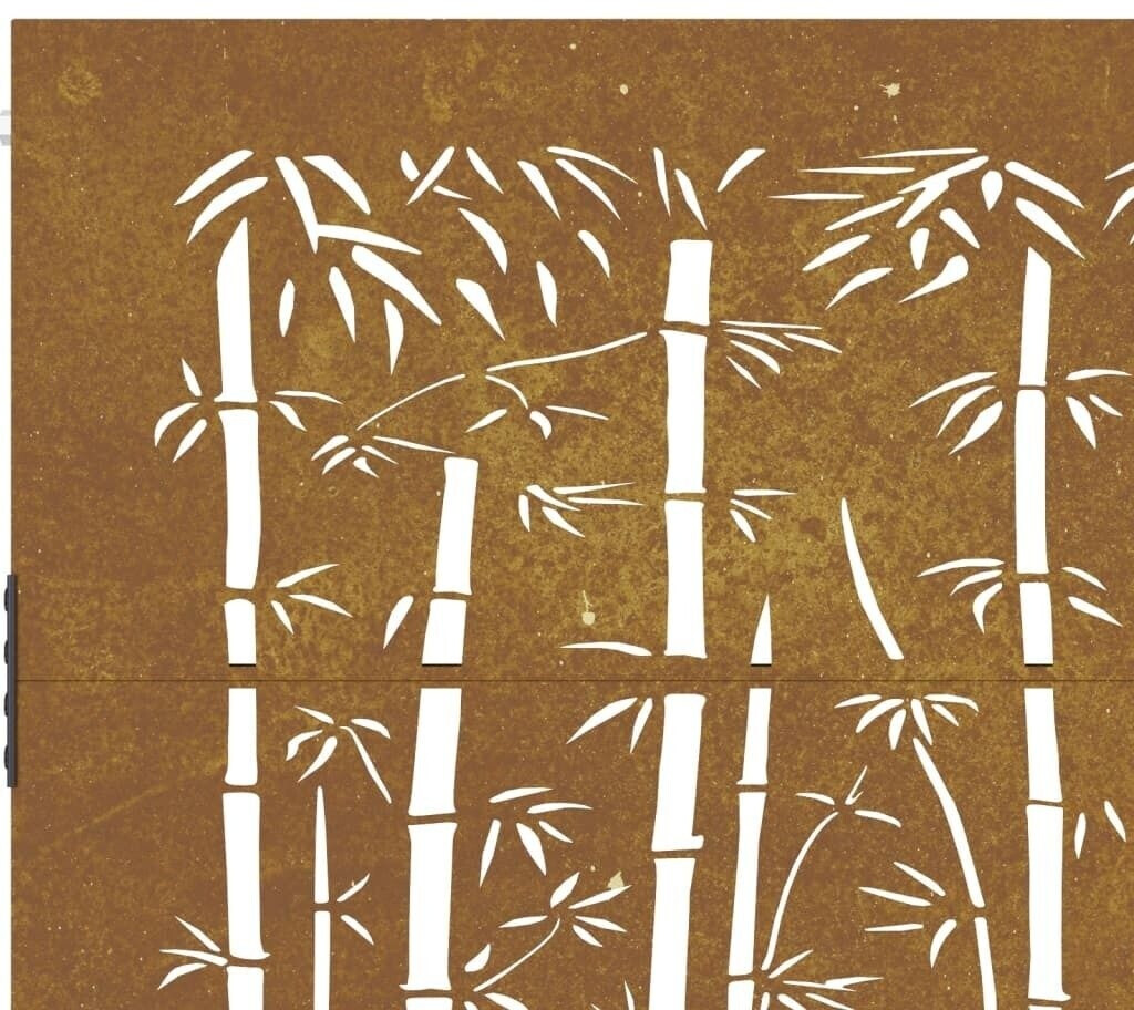 vidaXL vidaXL Garden Gate Corten Steel Bamboo Design (153233) - view 7