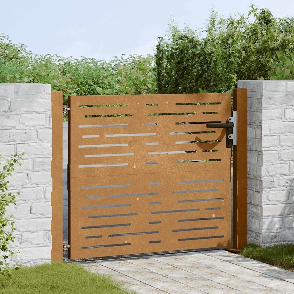 vidaXL vidaXL Garden Gate Square Design Corten Steel (153251) - back view