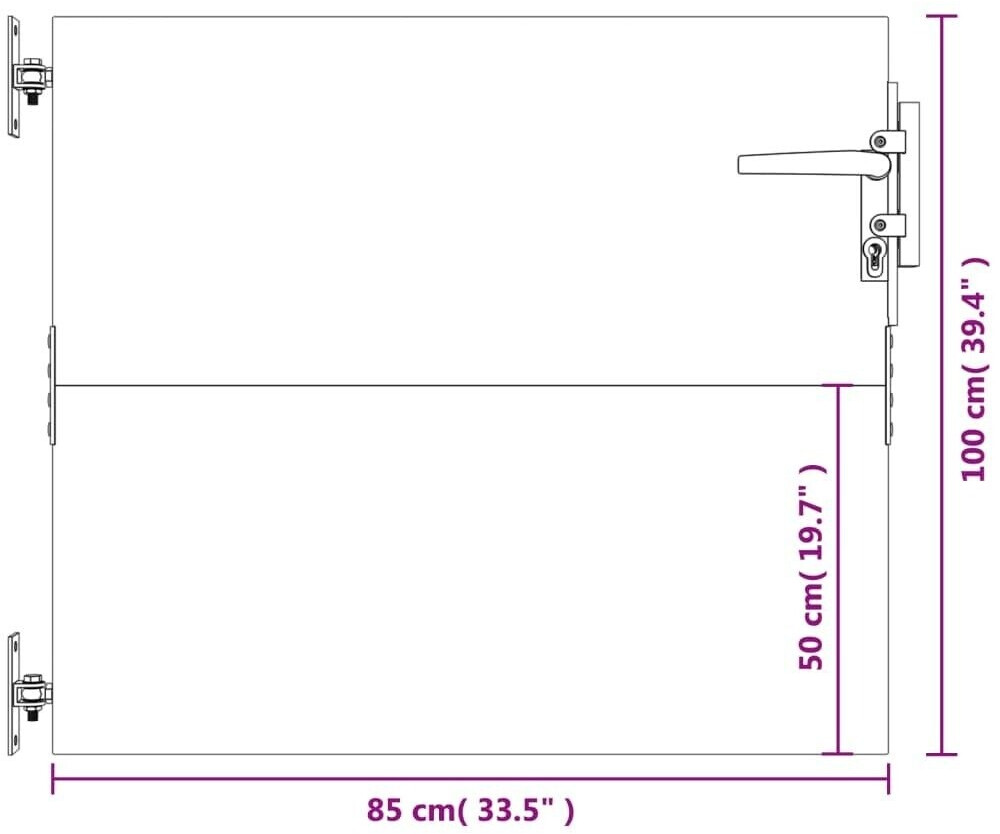 vidaXL vidaXL Garden Gate Corten Steel (153257) - view 11