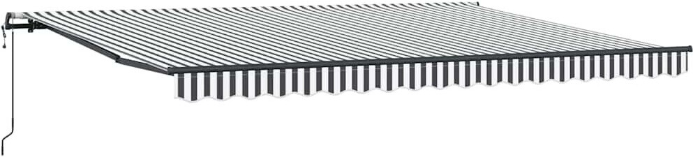 vidaXL Automatic Retractable Awning Anthracite and White (9839.3310235)