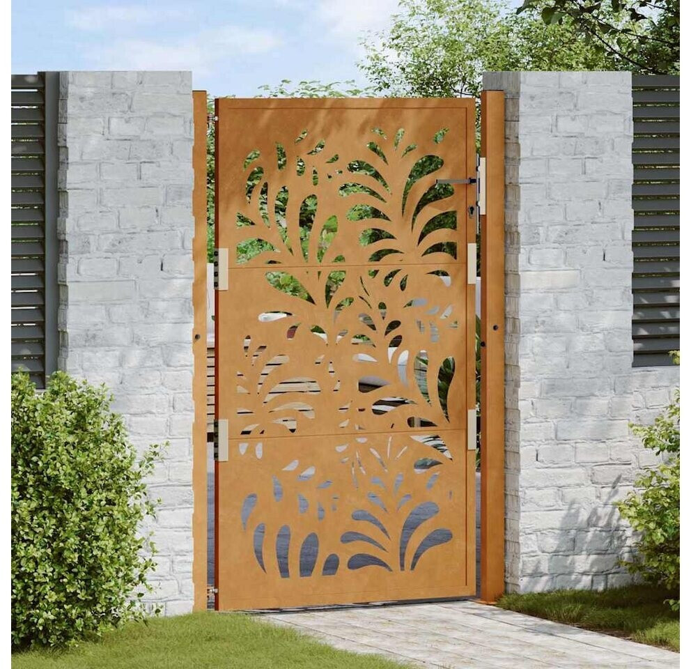 vidaXL vidaXL Garden Gate Weathering Steel Wave Design 105x155 cm (4100976) - Product image 1 of 10