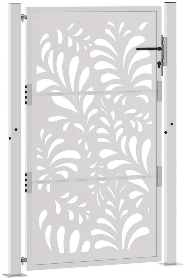 vidaXL vidaXL Garden Gate Weathering Steel Wave Design 105x155 cm (4100976) - back view