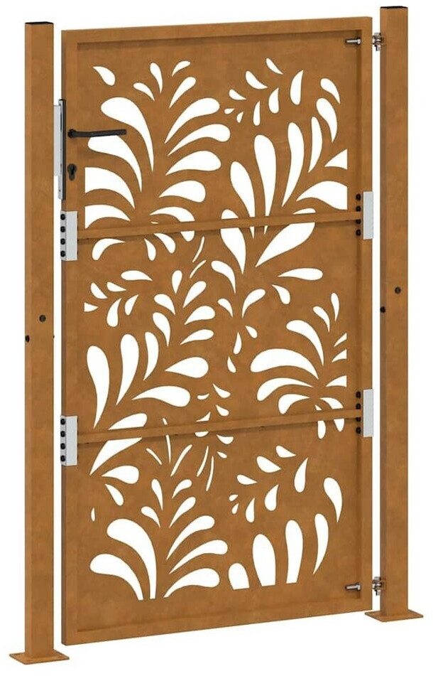 vidaXL vidaXL Garden Gate Weathering Steel Wave Design 105x155 cm (4100976) - view 6