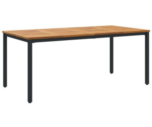 vidaXL Table de jardin en bois d'acacia massif et métal (4010612)