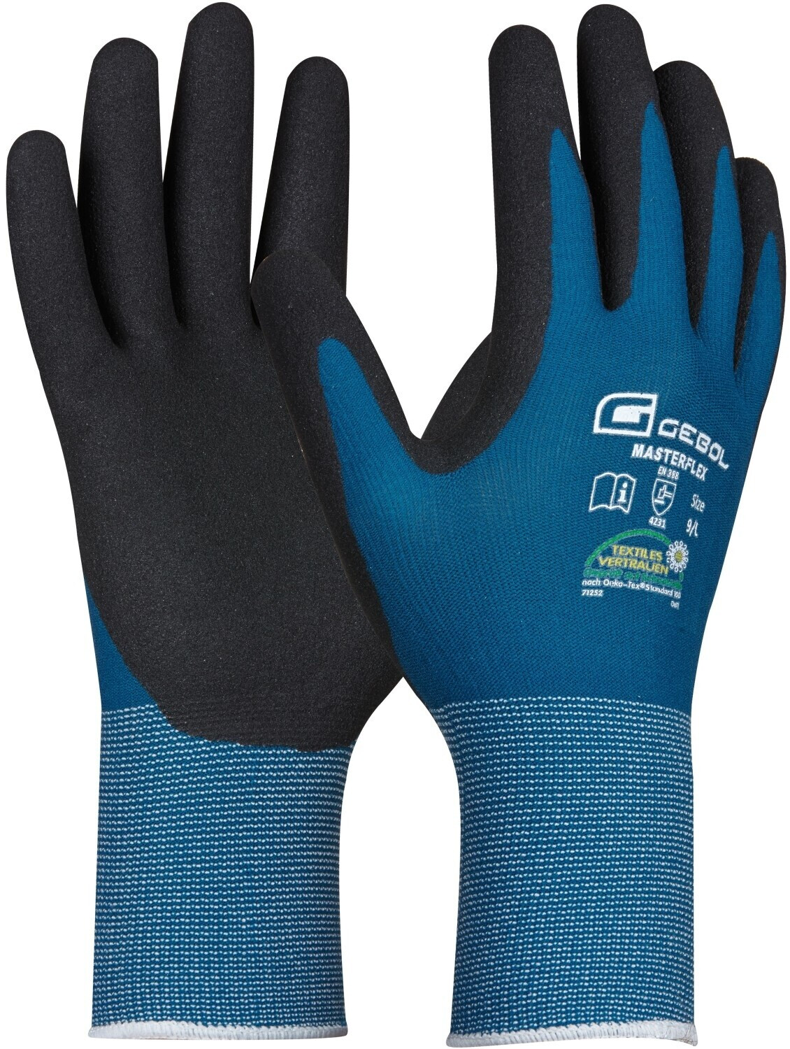 GEBOL Master Flex work gloves with nitrile coating grey (709545)