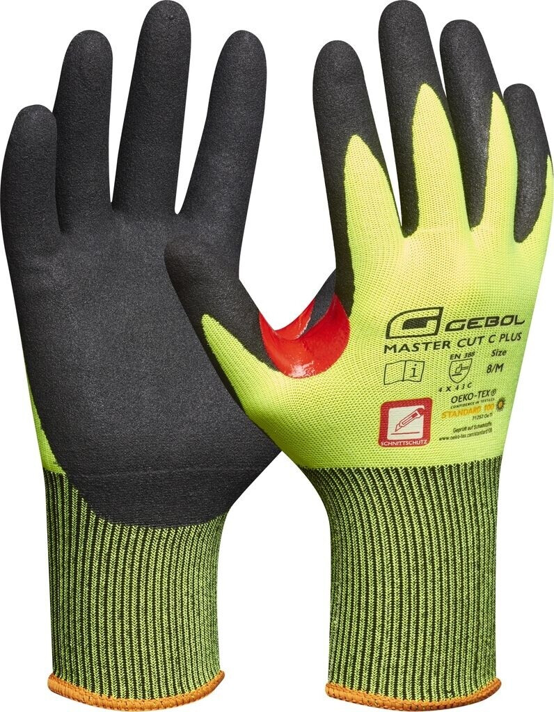 GEBOL Cut Resistant Gloves Master Cut C Plus yellow/black (709819)