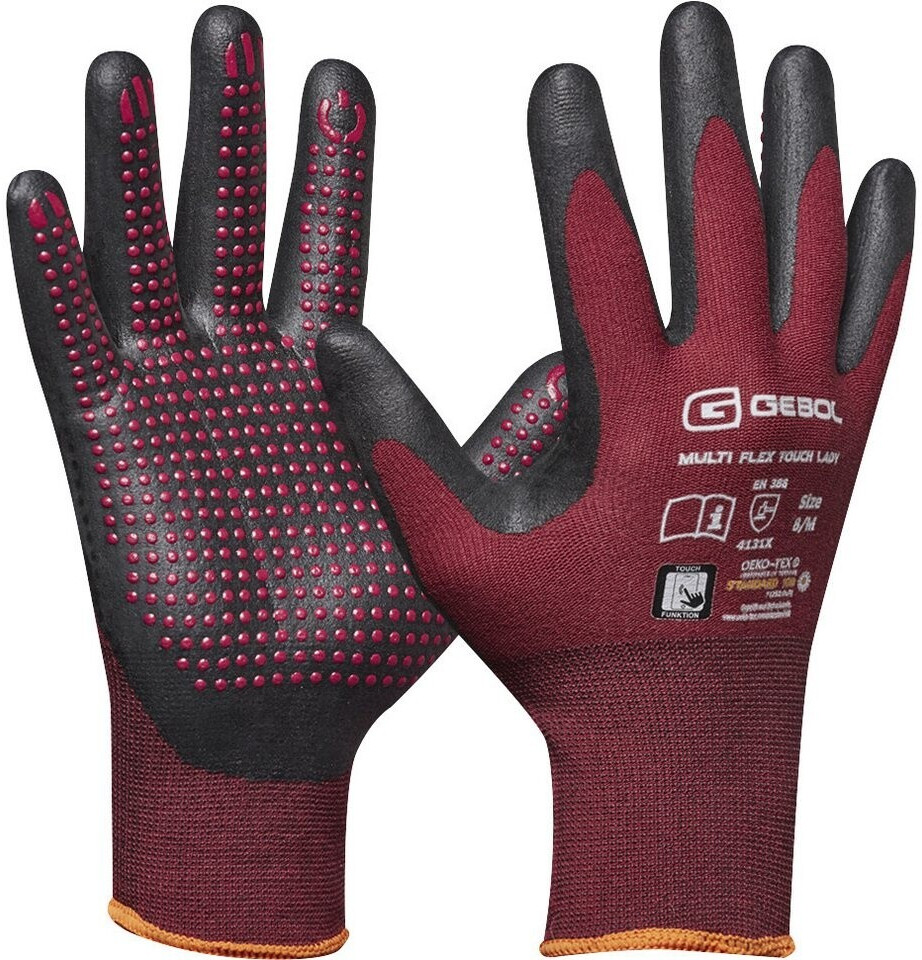 GEBOL Multi Flex Touch Lady work gloves with touch function red (709976_T)