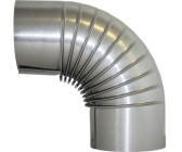 Gomito Per Canna Fumaria 90° Con Pulizia - Ø150 Mm, Nero Senotherm, Acciaio 2 Mm