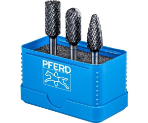 Pferd Hartmetall Hochleistungsfrässtift Set ALLROUND HC-FEP 3-teilig Schaft-Ø 6 mm (21901415)