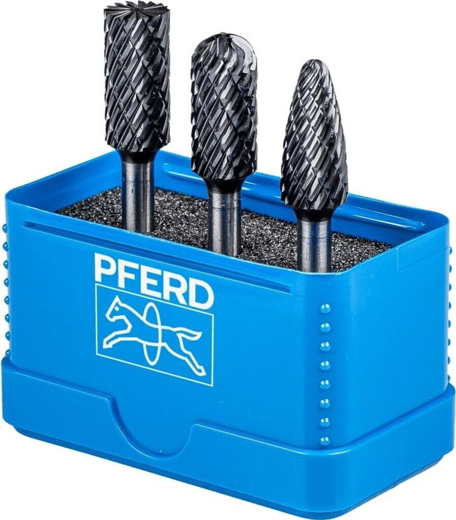 Pferd Hartmetall Hochleistungsfrässtift Set ALLROUND HC-FEP 3-teilig Schaft-Ø 6 mm (21901415)