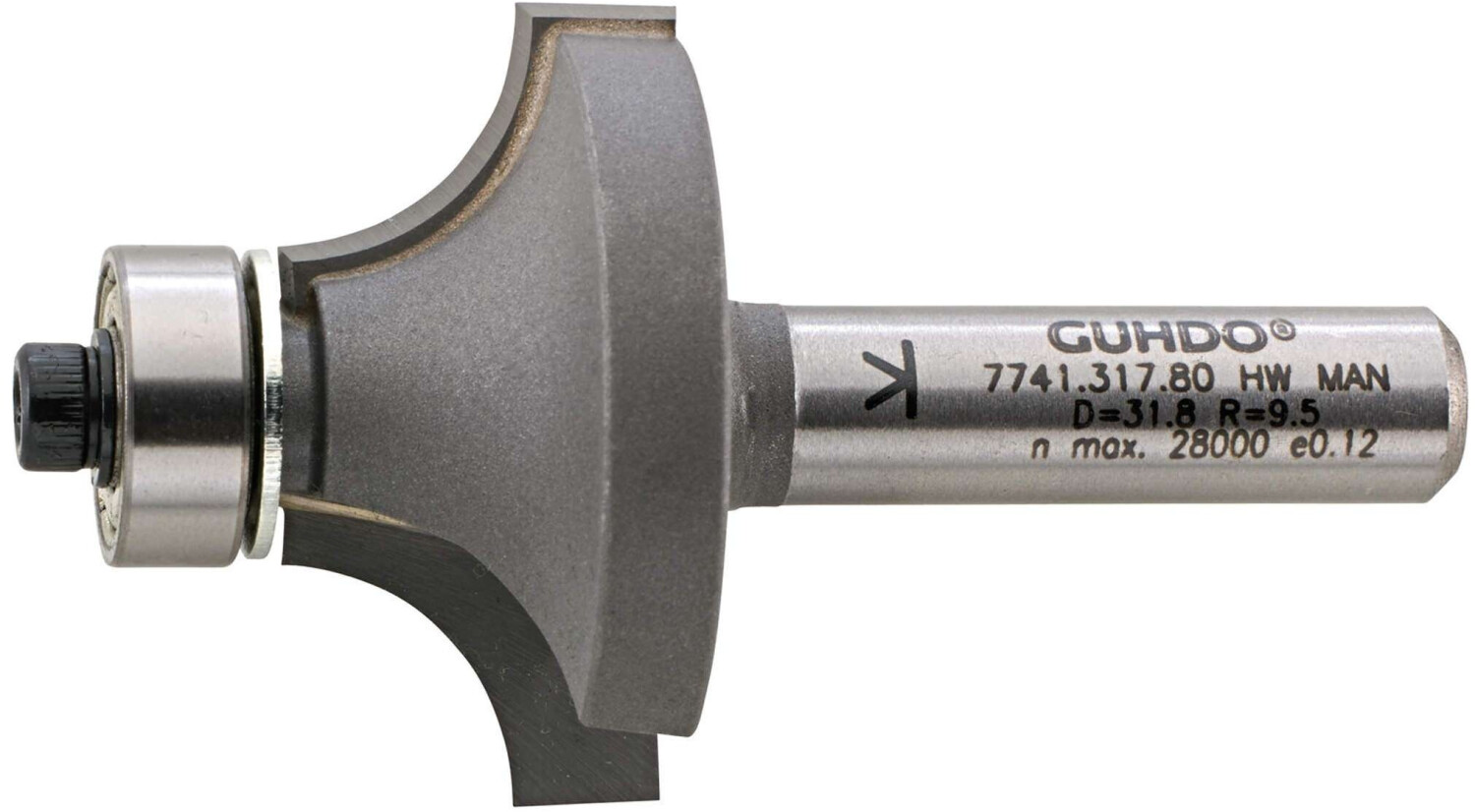 Guhdo HW-Abrundfräser Z2 S8 R3 D18,7 (7741.187.80)