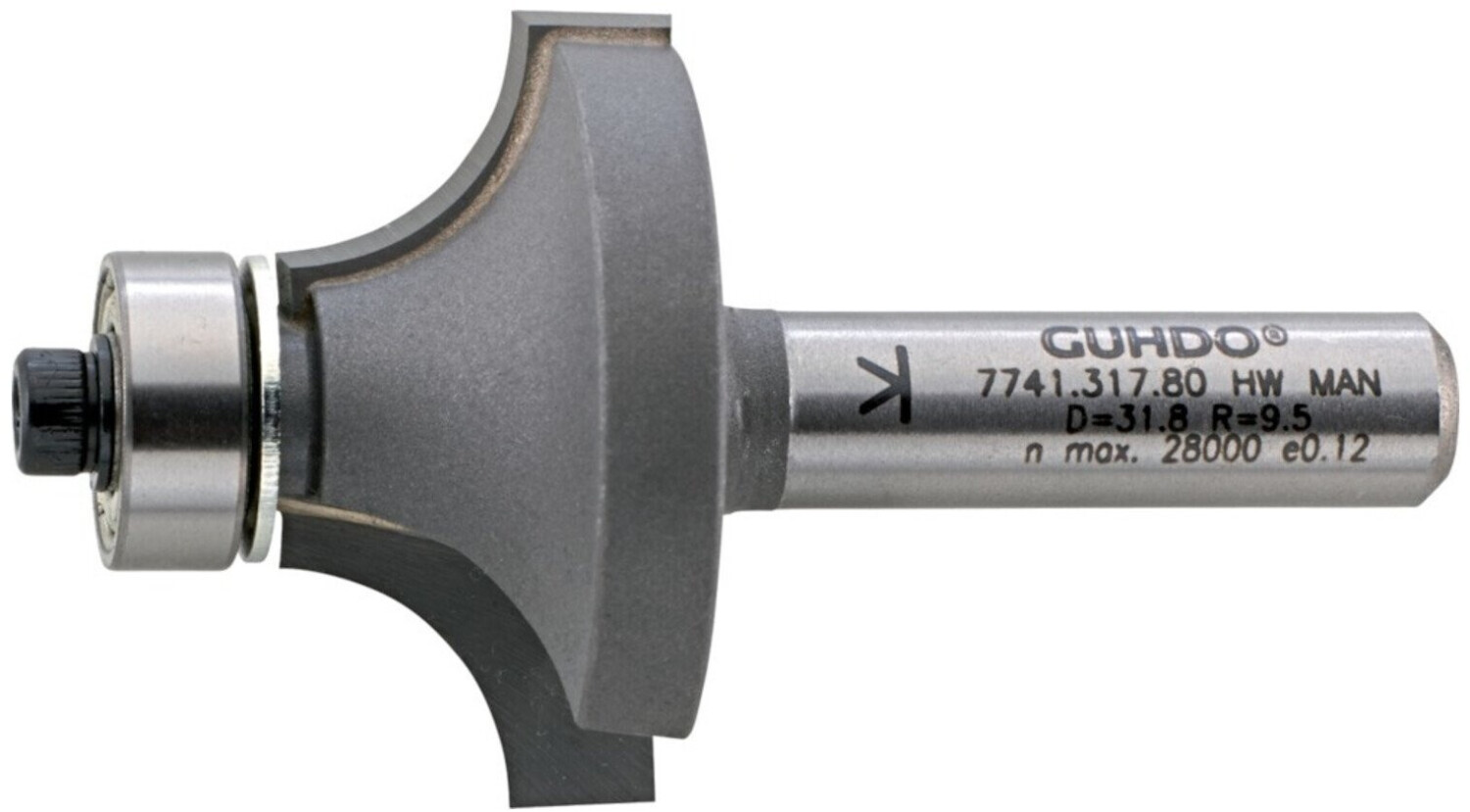 Guhdo HW-Abrundfräser Z2 S8 D22,2 R4,8 (7741.227.80)