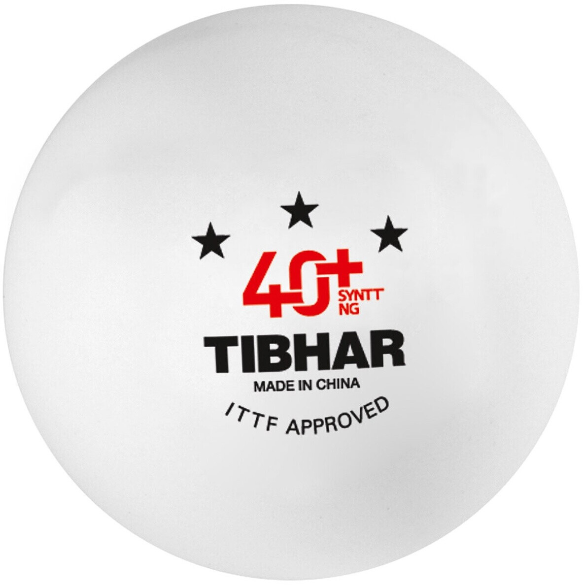 Tibhar Table Tennis Ball 40+ SYNTT NG 3-Star white 72-pack (10874)