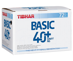 Tibhar Table Tennis Ball Basic 40+ SYNTT NG 72-pack white (10907)