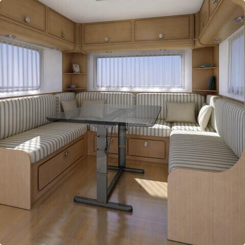 Kesseböhmer Lifting Table Frame HTA 116/25 brown (01611T82639)