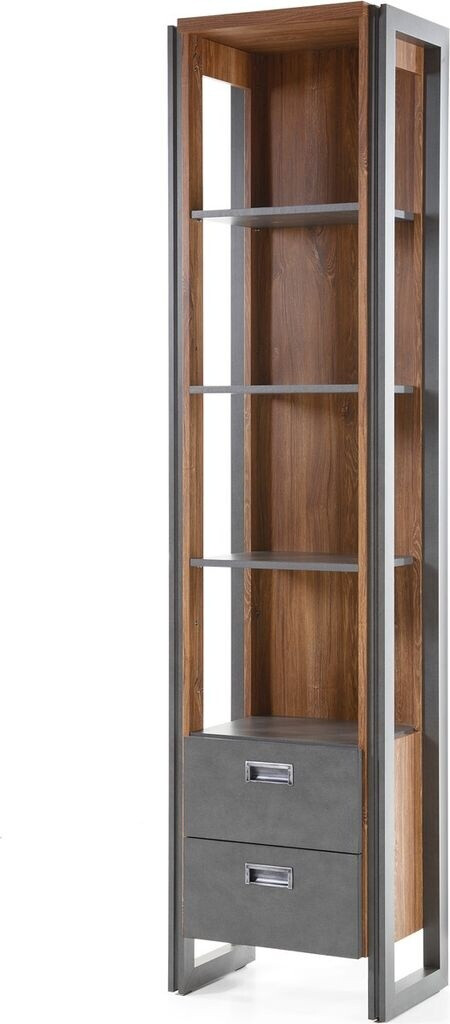 Möbel Kraft Standregal Detroit Stirling Oak/Schiefer (9OOMDE13)