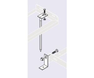 WSM Floor Mounting Angle for Bicycle Stands, Pack of 2, Galvanized (105000002)