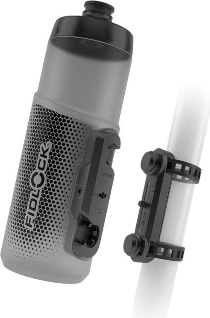 Fidlock Twist Bidon 600 ml avec Fixation Uni Base Fumé/Noir Transparent (09672-TBL)