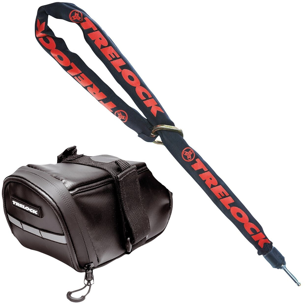 Trelock Chaîne d'insertion ZR 355 100 cm avec sacoche de selle (8006188)