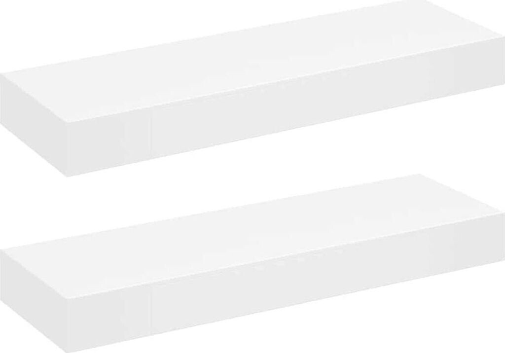 vidaXL Wandregal Hängeregal mit Schubladen 2 Stk. Weiß (276002)