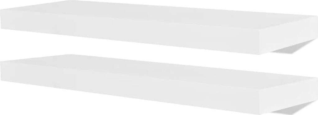 vidaXL Wandregale MDF Weiß 2 Stk. für Bücher/DVD (242183)