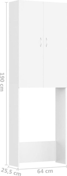 vidaXL Waschmaschinenschrank Weiß (808413), Bild 15