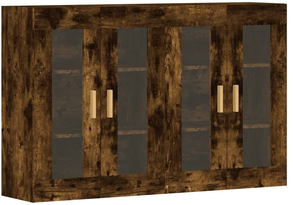 vidaXL Wandschränke 2 Stk. Räuchereiche Holzwerkstoff (3197902)