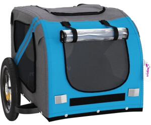 vidaXL Pet Bike Trailer Blue and Grey Oxford Fabric and Iron (93869)