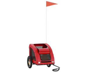 vidaXL Pet Bike Trailer Red Oxford Fabric and Iron (93950)