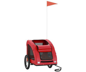 vidaXL Dog Bike Trailer Red Oxford Fabric and Iron (93957)