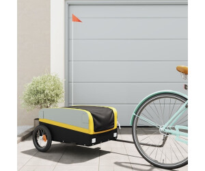 vidaXL Bike Trailer Black and Yellow 30 kg Iron (94036)