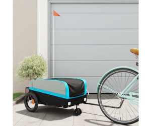 vidaXL Bike Trailer Black and Blue 30 kg Iron (94058)