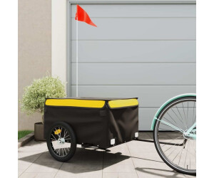vidaXL Bike Trailer Black and Yellow 45 kg Iron (94085)